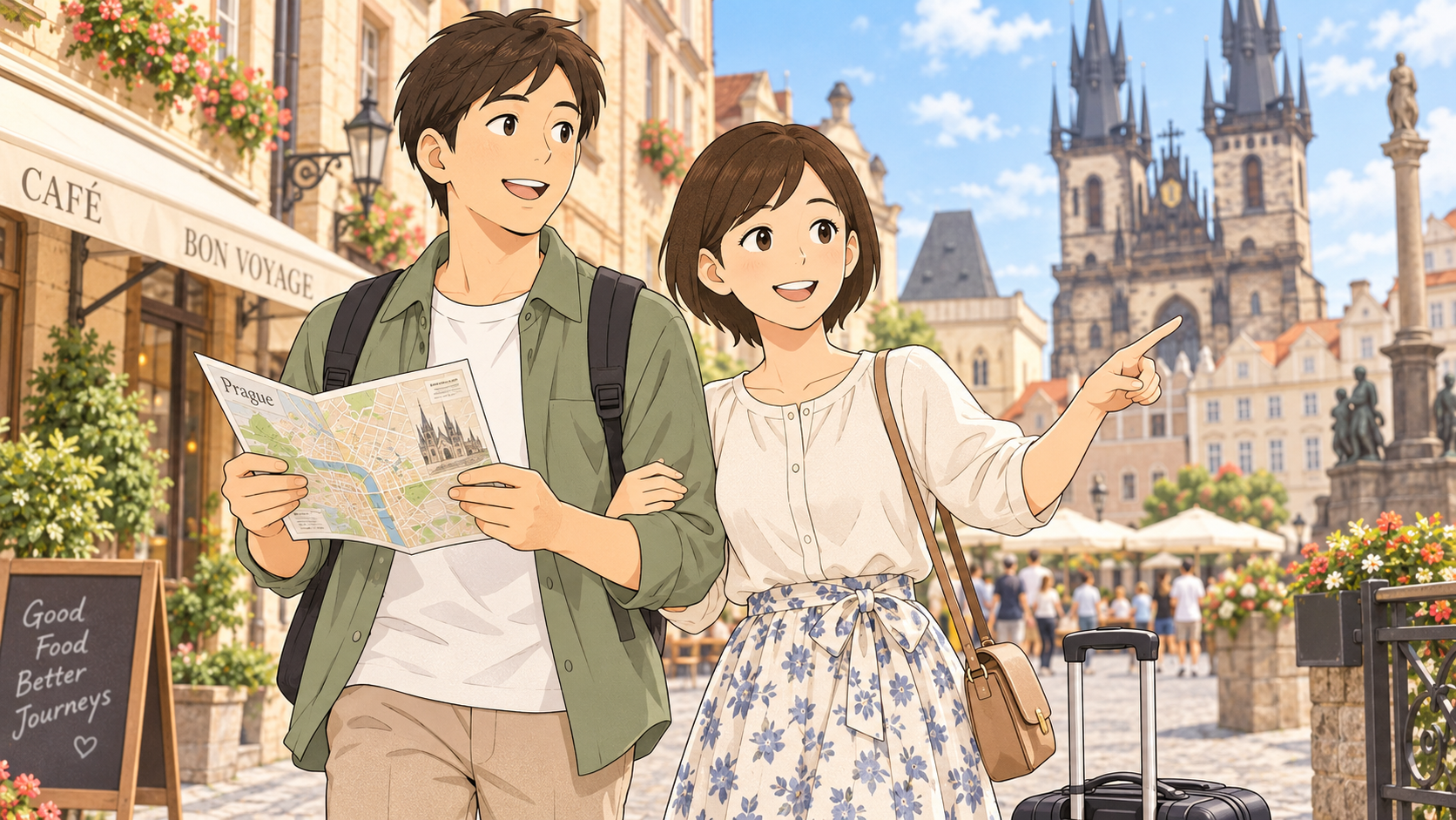 体調が良くなり海外旅行を楽しんでいる夫婦