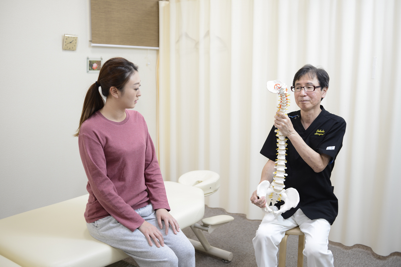 理想の骨格について説明している写真