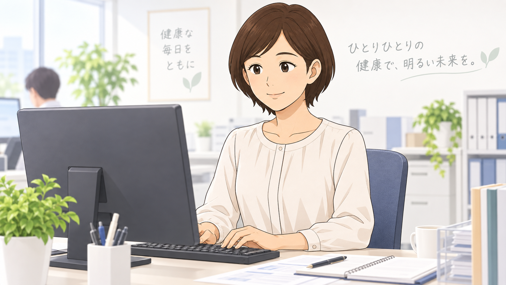 パソコンで仕事をする女性